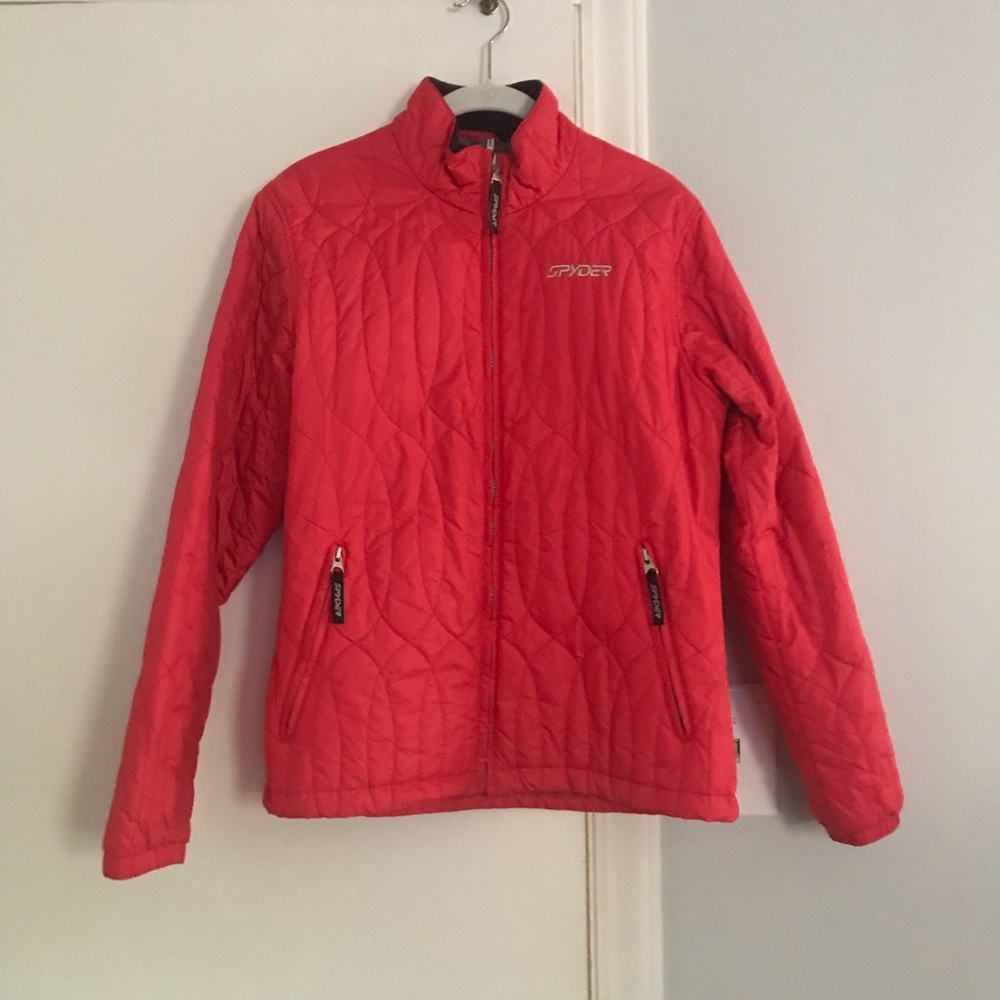 Red womens spyder puffer